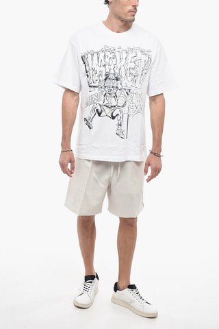 Maxi Contrasting Printed Crew-neck T-shirt