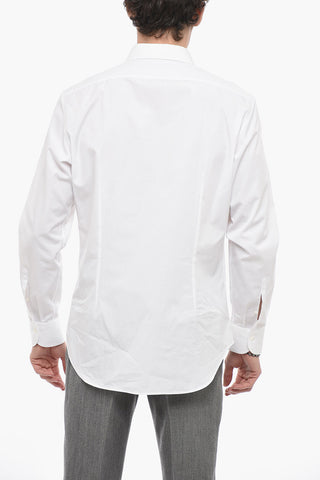 Camicia in Popeline di Cotone con Collo Francese