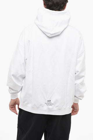 Brushed Cotton Oversized UNISEX Hoodie with Contrasting Print