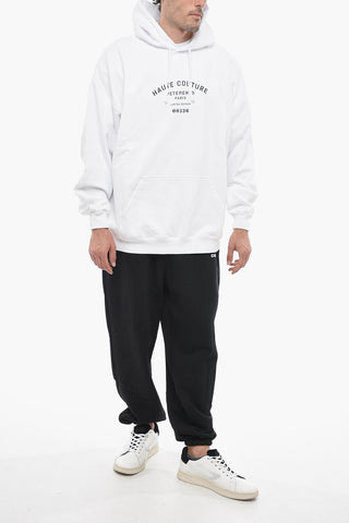 Brushed Cotton Oversized UNISEX Hoodie with Contrasting Print