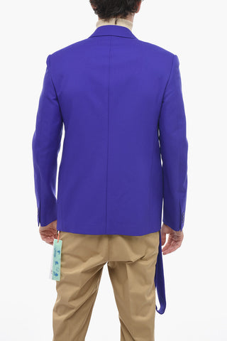 DRILL STRAP Blazer with Clip Detail