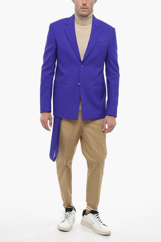 DRILL STRAP Blazer with Clip Detail
