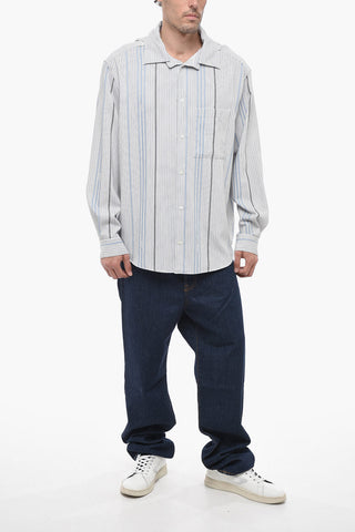 Two-toned Striped Shirt with Hood