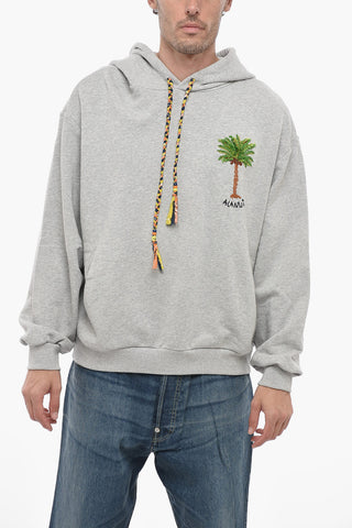 STAY POSITIVE Hoodie Sweatshirt with Graphic Embroidery