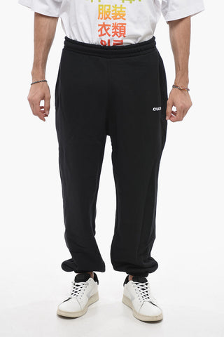 Logo Print Brushed Cotton Joggers
