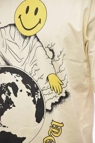 SMILEY Printed Cotton Crew-Neck T-shirt
