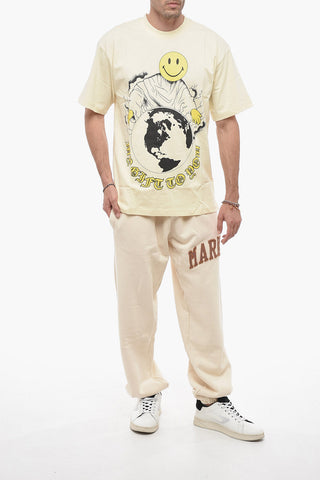 SMILEY Printed Cotton Crew-Neck T-shirt