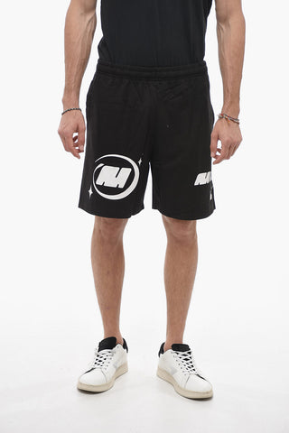 Shorts In Cotone con Elastico in Vita