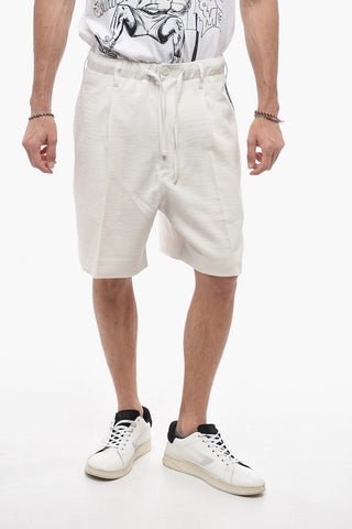 Y-3 YOHJI YAMAMOTO Shorts UNISEX a 1 Pince con Bande Laterali a Contrasto