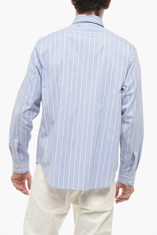 Camicia in Cotone a Righe Balanced con Collo Italiano