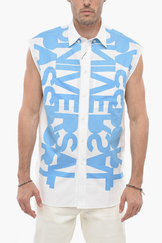 Button-down Printed Cotton Shirt