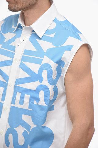 Button-down Printed Cotton Shirt