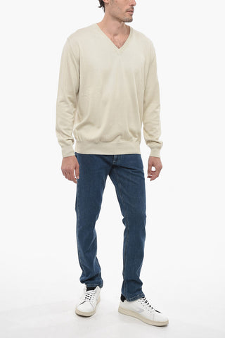 CC BROTHERS Cotton V-Neck Sweater 