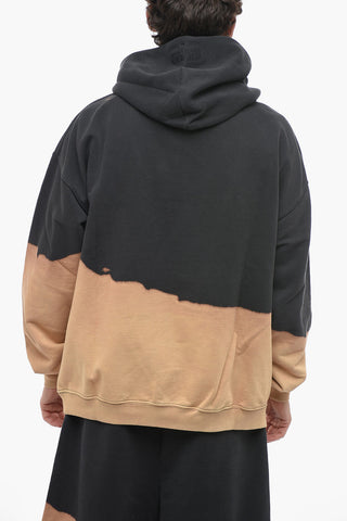 Oversized Hoodie Sweatshirt with Bleached Effect
