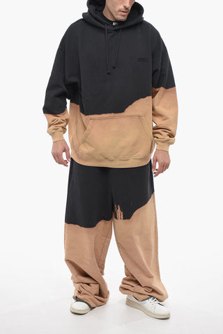Oversized Hoodie Sweatshirt with Bleached Effect
