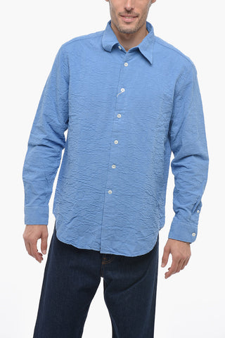 Camicia a Tinta Unita Con Collo Italiano
