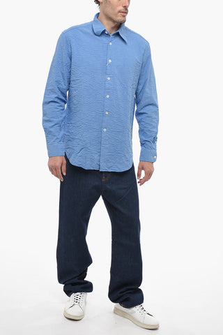 Camicia a Tinta Unita Con Collo Italiano