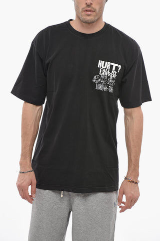 Contrasting Printed Crew-neck T-shirt