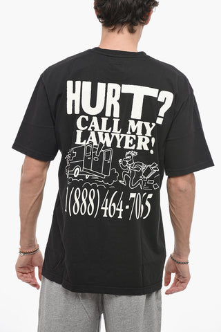 Contrasting Printed Crew-neck T-shirt