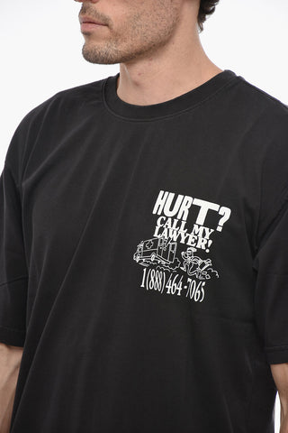 Contrasting Printed Crew-neck T-shirt