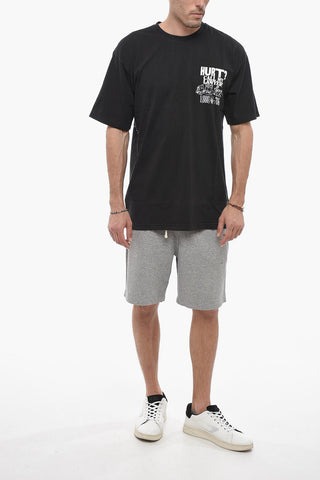 Contrasting Printed Crew-neck T-shirt