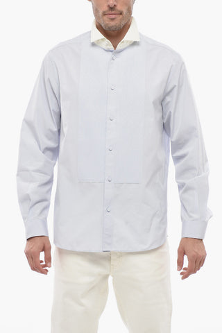 Tuxedo Shirt with Covered Buttons