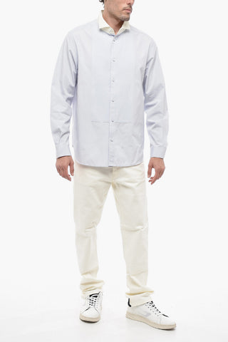 Tuxedo Shirt with Covered Buttons