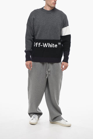 PERMANENT Crew Neck COLOR BLOCK Virgin Wool Sweater