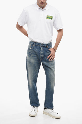 Straight-leg Denims with Vintage Effect 20cm