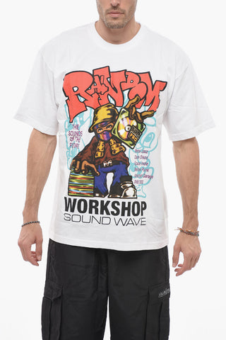 maxi Printed Cotton Crew-neck T-shirt