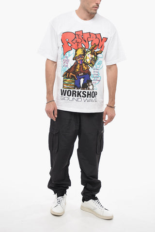 maxi Printed Cotton Crew-neck T-shirt