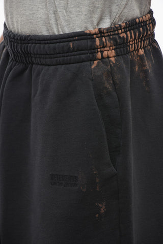 Joggers in Cotone Garzato con Effetto Sbiadito
