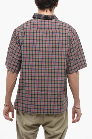 Plaid Checked Shirt with Silk Double Breast Pockets