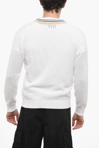 V-neckline Openwork Sweater