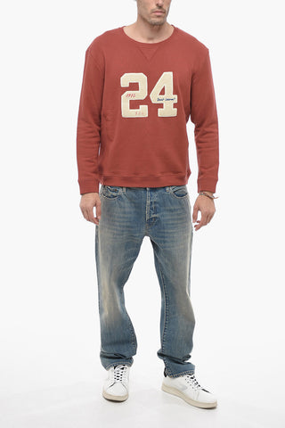 Brushed Cotton 24 Sweatshirt with Flocked Application