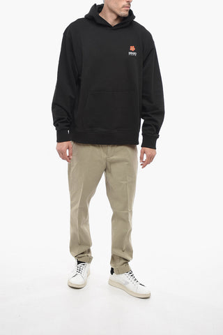 Embroidered Logo Brushed Cotton Hoodie