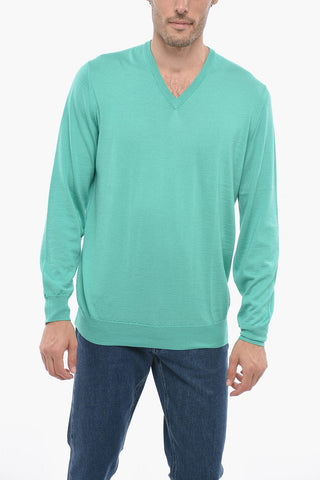 Cashmere Silk Blend V-Neck Pullover
