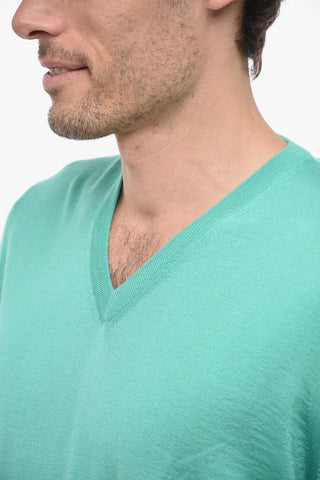 Cashmere Silk Blend V-Neck Pullover