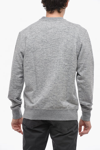 Melange Brushed Cotton Crewneck Sweatshirt