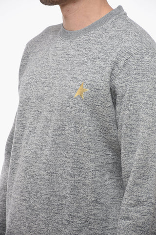 Melange Brushed Cotton Crewneck Sweatshirt