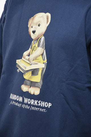 Teddy Bear Printed Fleeced-Cotton Crew-neck Sweatshirt