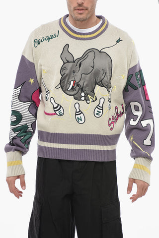 BOWLING ELEPHANT Pullover with Patch