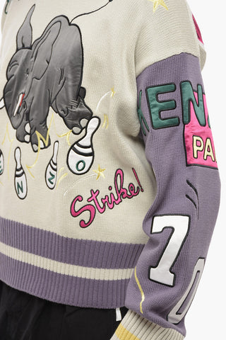 BOWLING ELEPHANT Pullover with Patch