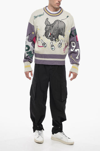 BOWLING ELEPHANT Pullover with Patch