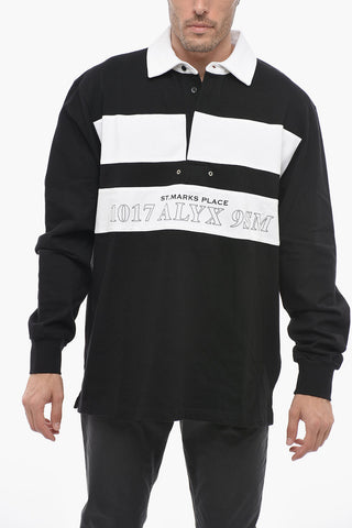 Two-Tone Polo Shirt with Print