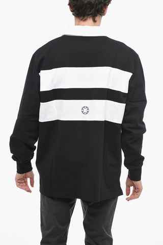 Two-Tone Polo Shirt with Print
