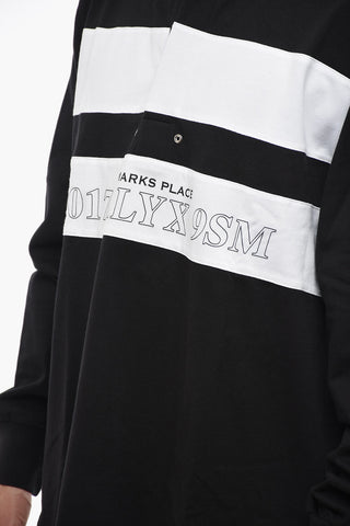 Two-Tone Polo Shirt with Print