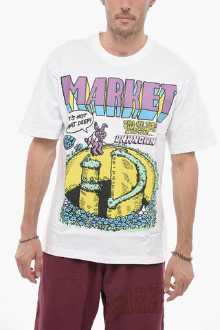 SMILEY T-shirt Girocollo con Maxi Stampa Frontale