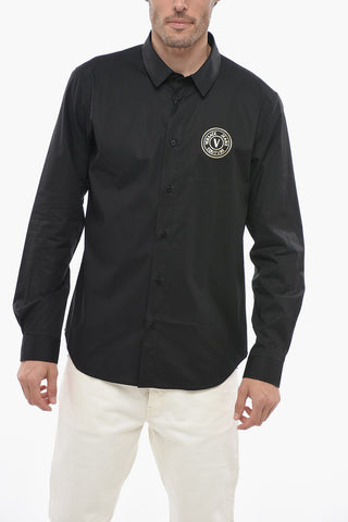 JEANS COUTURE Camicia in Viscosa con Logo Lamè