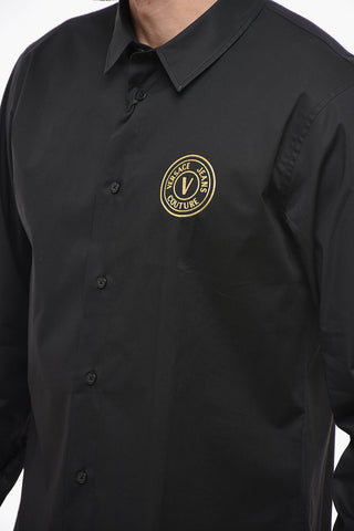 JEANS COUTURE Camicia in Viscosa con Logo Lamè